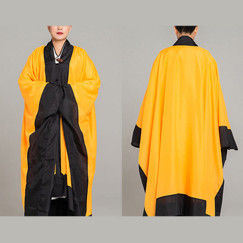 Buddha Stones ​​Wudang Einfarbig Lang Weite Ärmel Unisex Taoistische Robe Kimono für Qigong Tai Chi Zeremonie - image 5