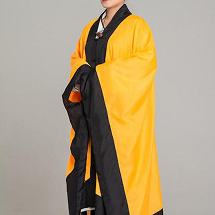 Buddha Stones ​​Wudang Einfarbig Lang Weite Ärmel Unisex Taoistische Robe Kimono für Qigong Tai Chi Zeremonie - image 2