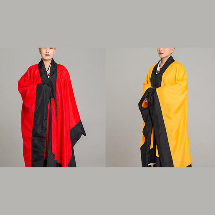 Buddha Stones ​​Wudang Einfarbig Lang Weite Ärmel Unisex Taoistische Robe Kimono für Qigong Tai Chi Zeremonie - image 17