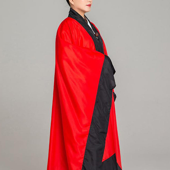 Buddha Stones ​​Wudang Einfarbig Lang Weite Ärmel Unisex Taoistische Robe Kimono für Qigong Tai Chi Zeremonie - image 12