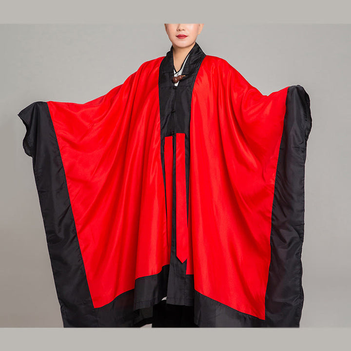 Buddha Stones ​​Wudang Einfarbig Lang Weite Ärmel Unisex Taoistische Robe Kimono für Qigong Tai Chi Zeremonie - image 16