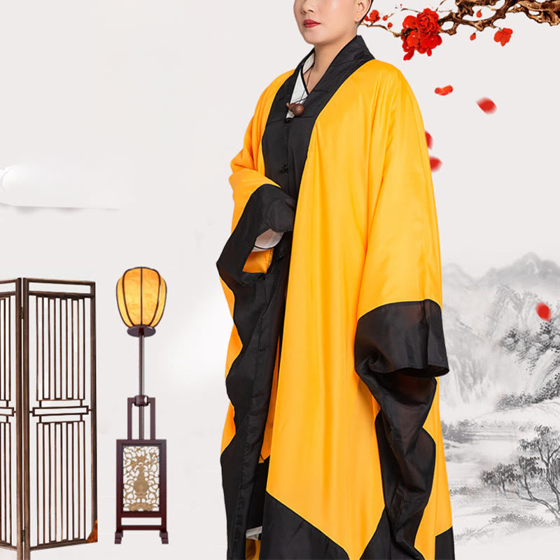 Buddha Stones ​​Wudang Einfarbig Lang Weite Ärmel Unisex Taoistische Robe Kimono für Qigong Tai Chi Zeremonie - image 6