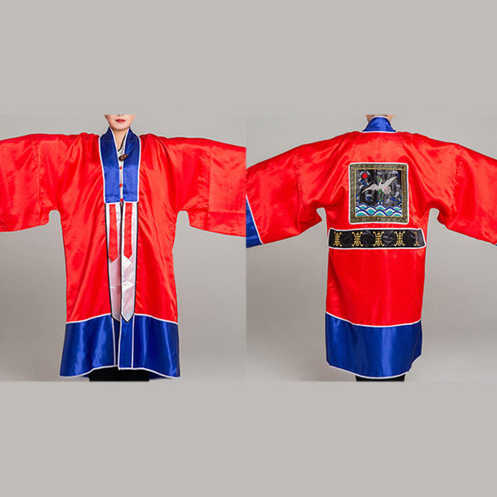 Buddha Stones ​​Wudang Kranich Stickerei Langer weitärmeliger Unisex Taoistischer Robenkimono für Qigong Tai Chi Zeremonie - image 6