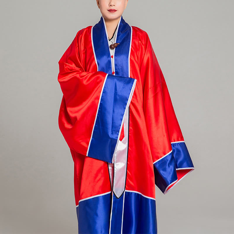 Buddha Stones ​​Wudang Kranich Stickerei Langer weitärmeliger Unisex Taoistischer Robenkimono für Qigong Tai Chi Zeremonie - Rot - 2XL- Passend für US/ UK/AU/ EU- XL - image 1