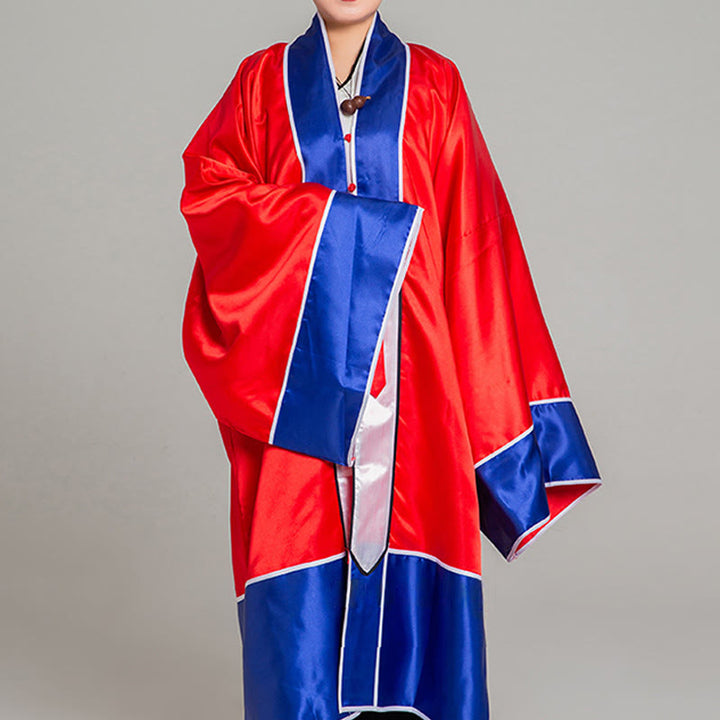 Buddha Stones ​​Wudang Kranich Stickerei Langer weitärmeliger Unisex Taoistischer Robenkimono für Qigong Tai Chi Zeremonie - image 5