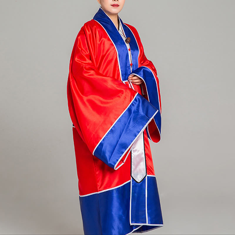 Buddha Stones ​​Wudang Kranich Stickerei Langer weitärmeliger Unisex Taoistischer Robenkimono für Qigong Tai Chi Zeremonie - image 2