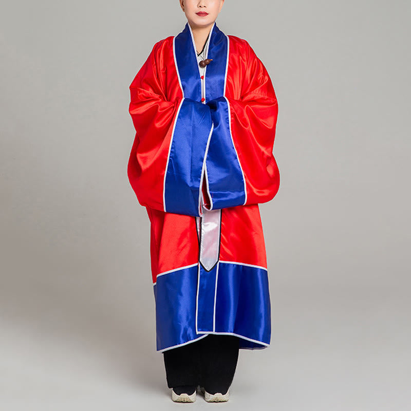 Buddha Stones ​​Wudang Kranich Stickerei Langer weitärmeliger Unisex Taoistischer Robenkimono für Qigong Tai Chi Zeremonie - image 3
