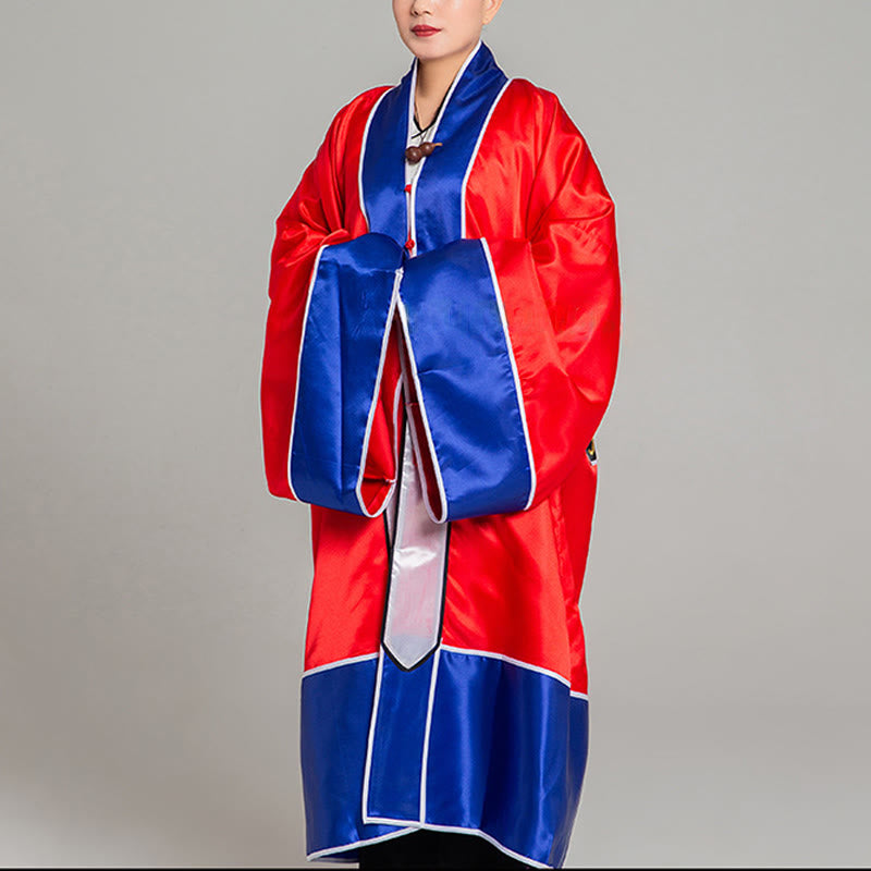 Buddha Stones ​​Wudang Kranich Stickerei Langer weitärmeliger Unisex Taoistischer Robenkimono für Qigong Tai Chi Zeremonie - image 4