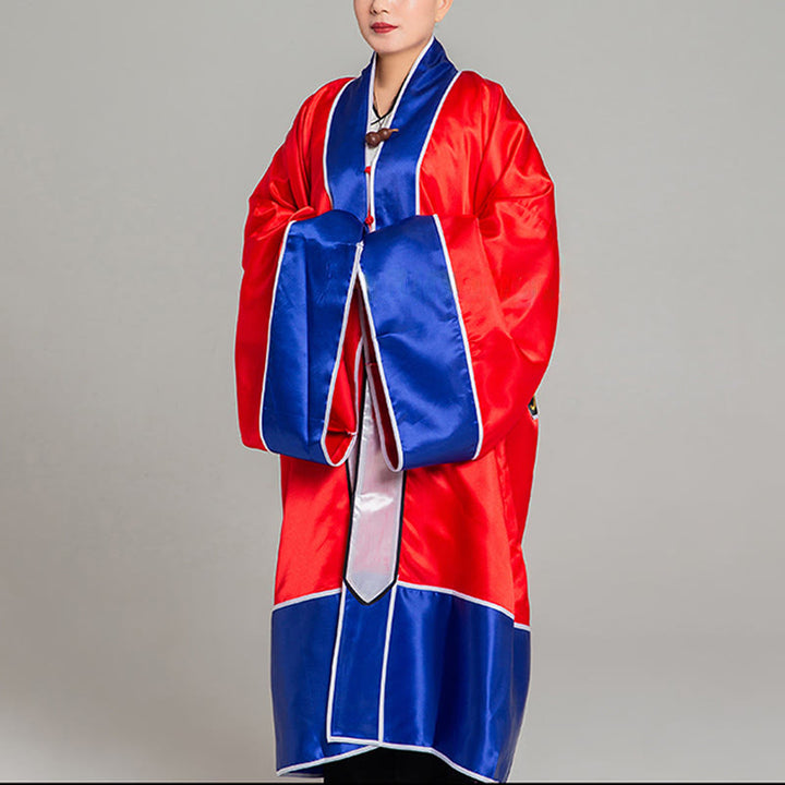 Buddha Stones ​​Wudang Kranich Stickerei Langer weitärmeliger Unisex Taoistischer Robenkimono für Qigong Tai Chi Zeremonie - image 4
