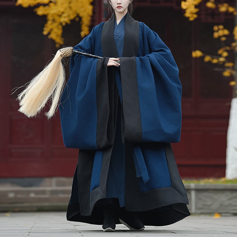 Buddha Stones ​​Herbst Winter Wudang Traditionelle Tai Chi Kampfkunst Zeremonie Leinen Langarm Unisex Taoistische Robe - Weite Ärmel - XL- Passend für US/ UK/AU/ EU-L - image 0