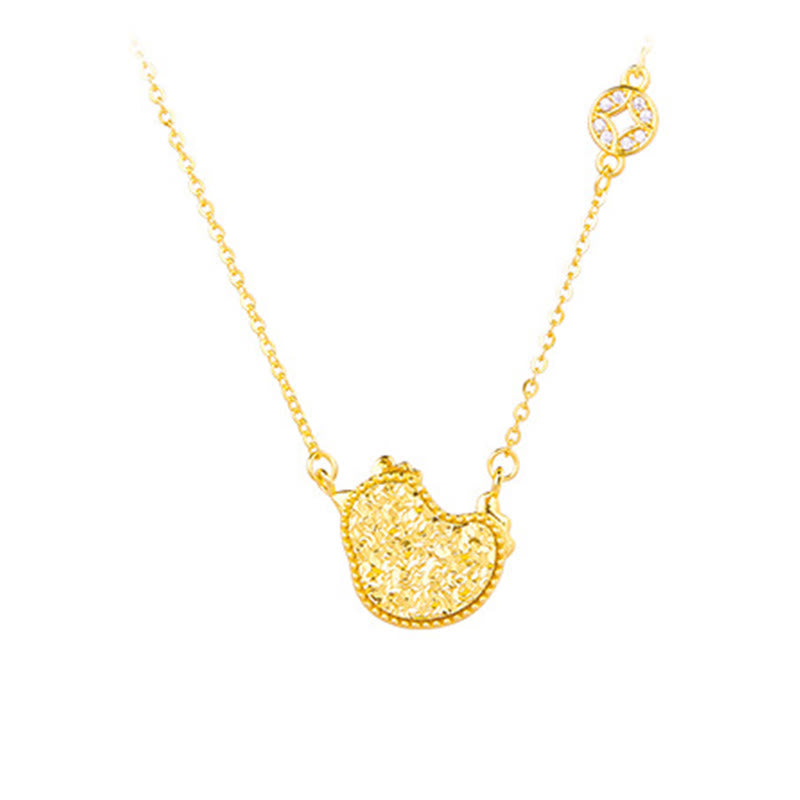 Buddha Stones ​​Jahr des Pferdes Chinesisches Tierkreiszeichen 925 Sterling Silber Münzdesign Segenskette Anhänger - Hahn - Silber (Segen ♥ Schutz) - image 27