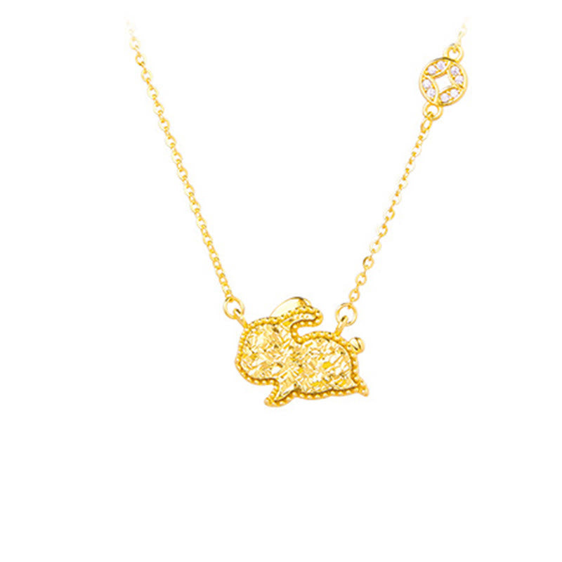 Buddha Stones ​​Jahr des Pferdes Chinesisches Tierkreiszeichen 925 Sterling Silber Münzdesign Segenskette Anhänger - Kaninchen - Silber (Segen ♥ Schutz) - image 17