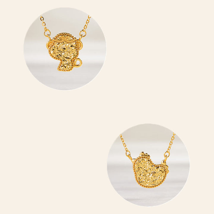 Buddha Stones ​​Jahr des Pferdes Chinesisches Tierkreiszeichen 925 Sterling Silber Münzdesign Segenskette Anhänger - image 37