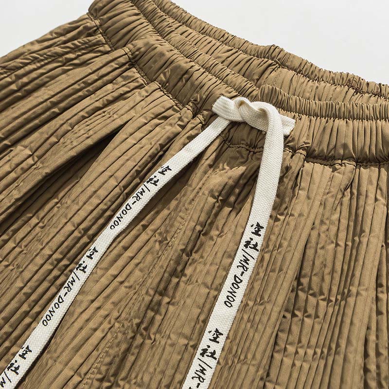 Buddha Stones Herbstfarbene Herren-Haremshose mit Kordelzug, Knöchellänge und Taschen - image 21