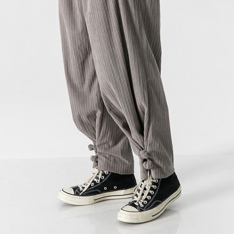 Buddha Stones Herbst/Winter Herren-Hose aus Baumwolle, einfarbig, mit Knopfleiste, geradem Bein und Taschen - image 13
