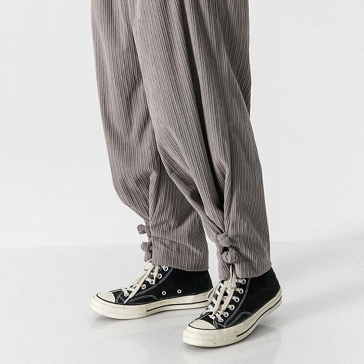 Buddha Stones Herbst/Winter Herren-Hose aus Baumwolle, einfarbig, mit Knopfleiste, geradem Bein und Taschen - image 13