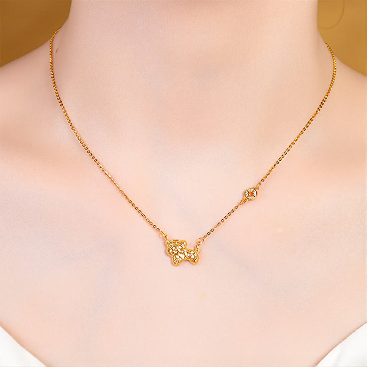 Buddha Stones ​​Jahr des Pferdes Chinesisches Tierkreiszeichen 925 Sterling Silber Münzdesign Segenskette Anhänger - image 16