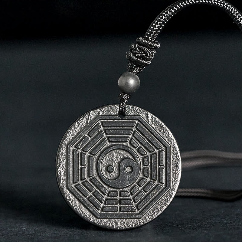 Buddha Stones aus authentischem Shungit, Yin-Yang-Bagua-Schutzsymbol - Schungitstein (Schutz ♥ Erdung) - 35-40 mm - image 0
