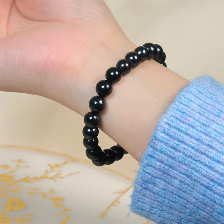 Buddha Stones, rundes, authentisches Shungit-Perlenarmband zur Stärkung der inneren Kraft - image 11