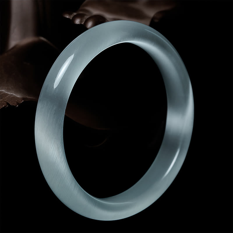 Buddha Stones, weißes Katzenauge, spirituelles Armband für Fülle - Weißes Katzenauge (Glück ♥ Positiv) - 64 mm - image 0