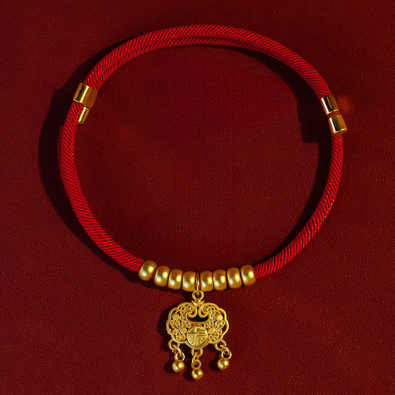 Buddha Stones ​​Rote Perlenkette Schutz Verstellbares Halsband für Katzen und kleine Hunde - Anhänger mit Langlebigkeitsschloss - 25-50 cm - image 7