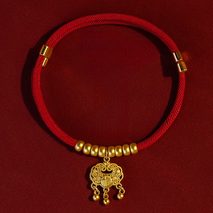Buddha Stones ​​Rote Perlenkette Schutz Verstellbares Halsband für Katzen und kleine Hunde - Anhänger mit Langlebigkeitsschloss - 25-50 cm - image 7