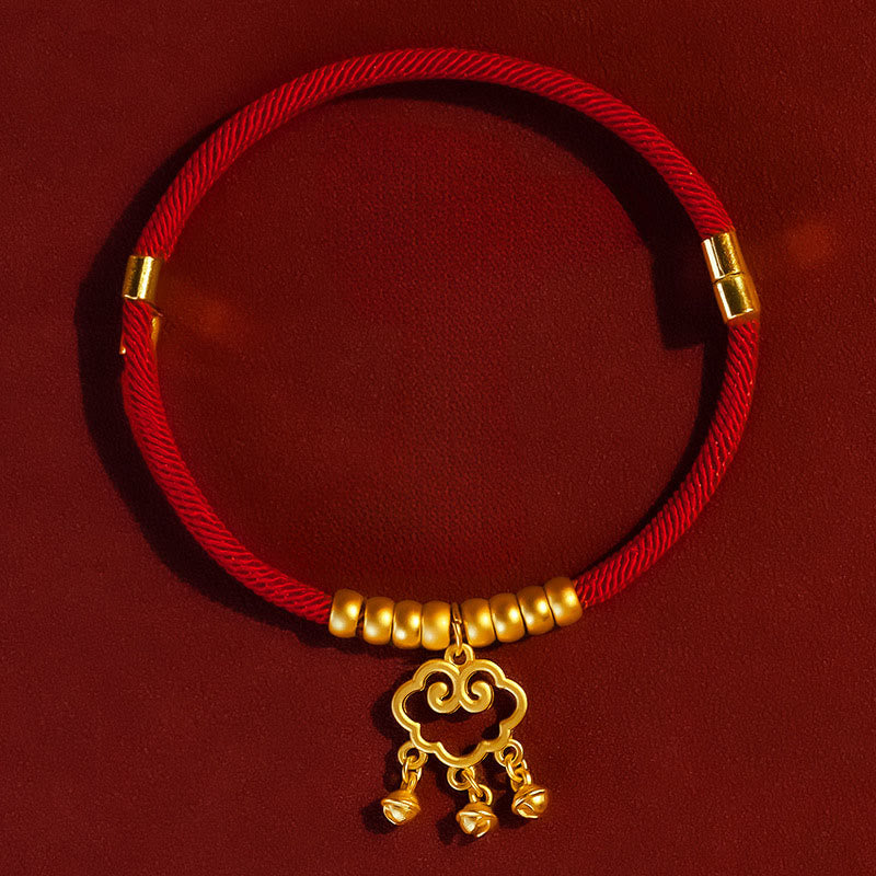 Buddha Stones ​​Rote Perlenkette Schutz Verstellbares Halsband für Katzen und kleine Hunde - Glücksbringender Wolkenanhänger - 25-50 cm - image 9