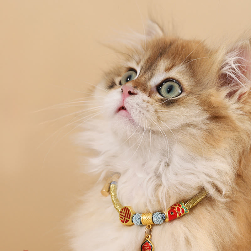 Buddha Stones -Metallanhänger mit roter Schnur – Frieden, Freude, Segen und Schutz – Verstellbares Halsband für Katzen und kleine Hunde - image 13