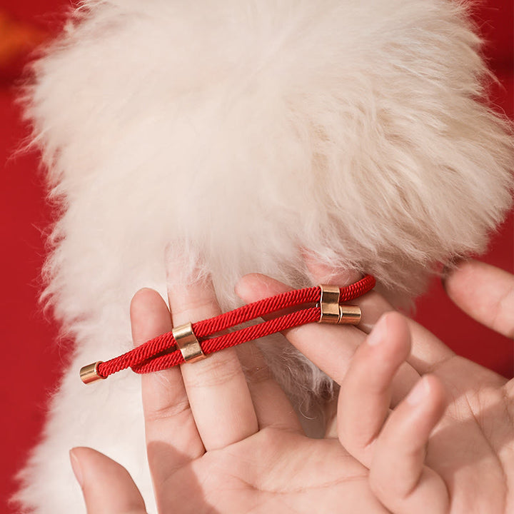 Buddha Stones -Metallanhänger mit roter Schnur – Frieden, Freude, Segen und Schutz – Verstellbares Halsband für Katzen und kleine Hunde - image 10