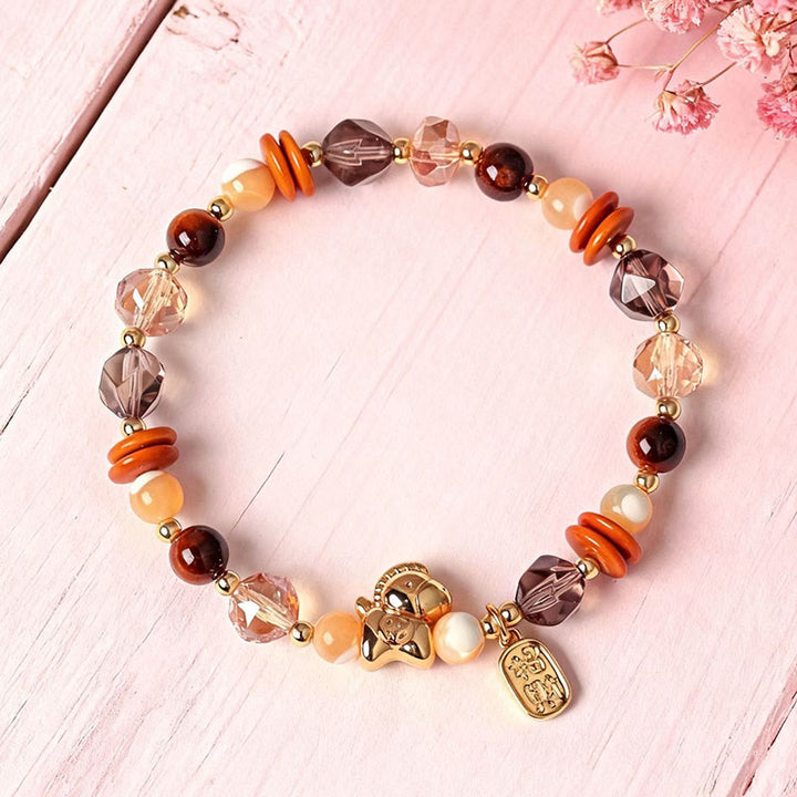 Buddha Stones, Tigerauge, Eis, Obsidian, Perle – Armband für das Jahr des Pferdes: Glück, Reichtum und Wohlstand - image 3