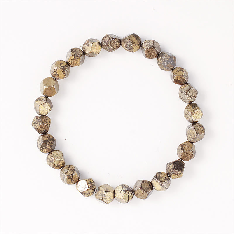 Buddha Stones, unregelmäßige Pyritperlen, Schutz- und Selbstvertrauensarmband - image 8