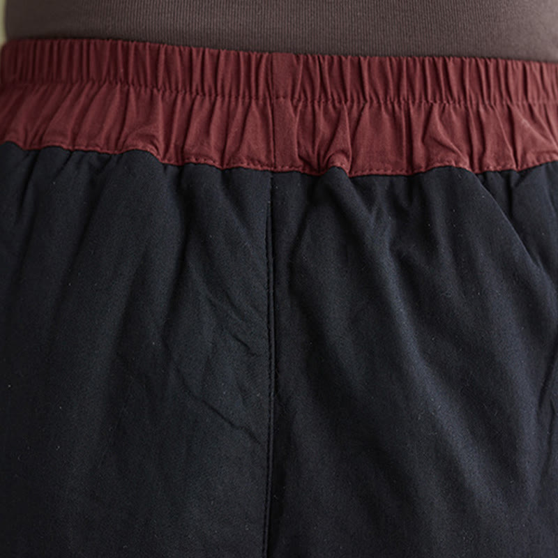Buddha Stones Lässige, schlichte Damenhose mit weitem Bein und Taschen - image 6
