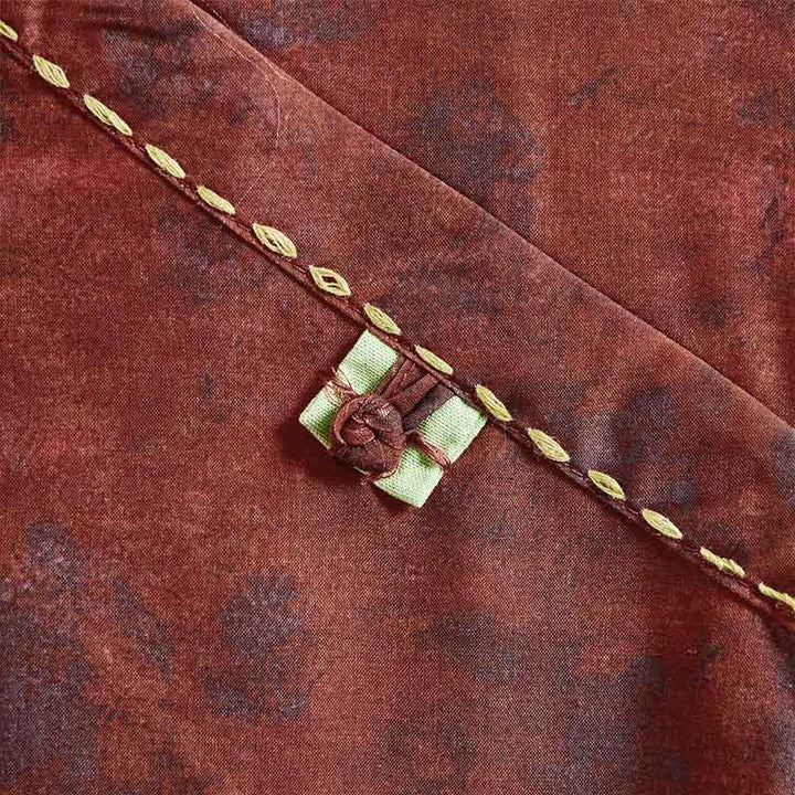 Buddha Stones Frühlings-Langarmshirt mit V-Ausschnitt und floralem Print für Damen - image 16