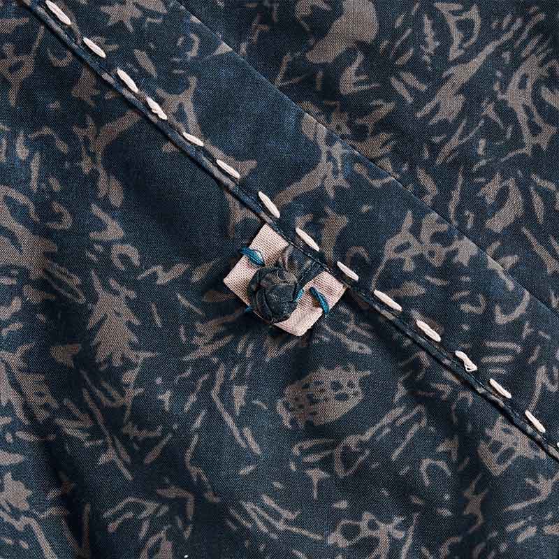 Buddha Stones Frühlings-Langarmshirt mit V-Ausschnitt und floralem Print für Damen - image 19