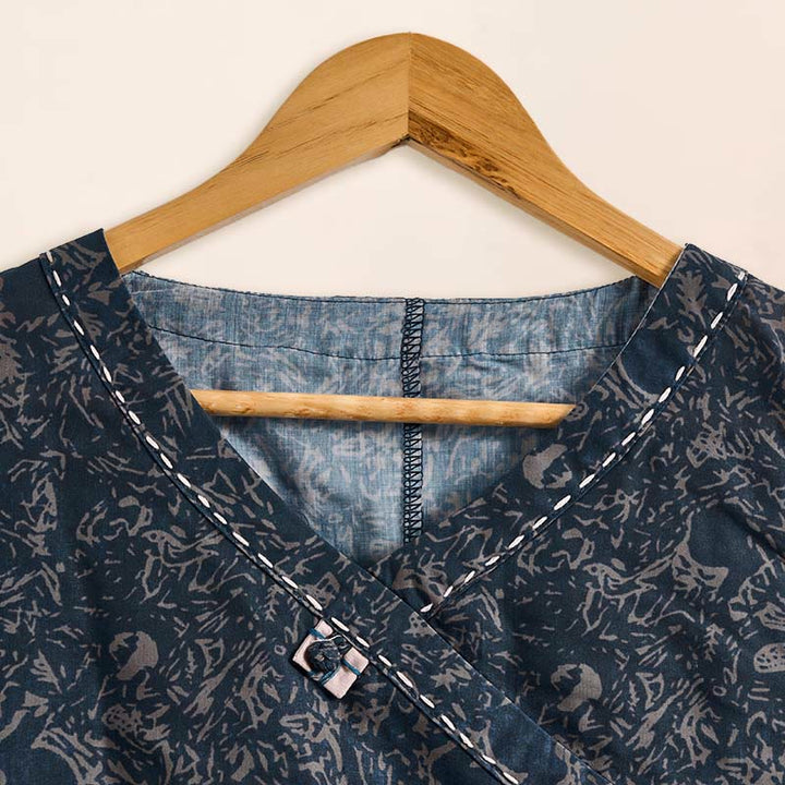 Buddha Stones Frühlings-Langarmshirt mit V-Ausschnitt und floralem Print für Damen - image 21