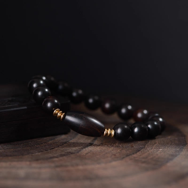 Buddha Stones, Ebenholzperlen mit Sutra-Schriftrolle, Segens- und Schutzarmband - image 4