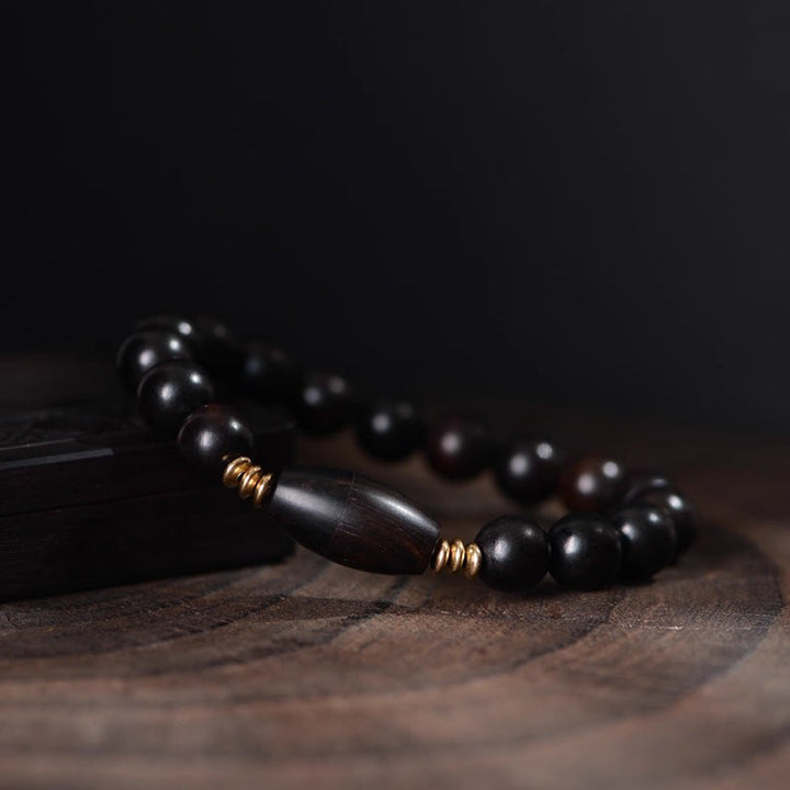 Buddha Stones, Ebenholzperlen mit Sutra-Schriftrolle, Segens- und Schutzarmband - image 4