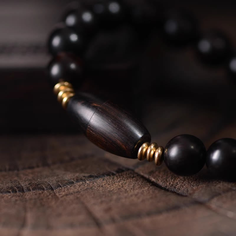 Buddha Stones, Ebenholzperlen mit Sutra-Schriftrolle, Segens- und Schutzarmband - image 7