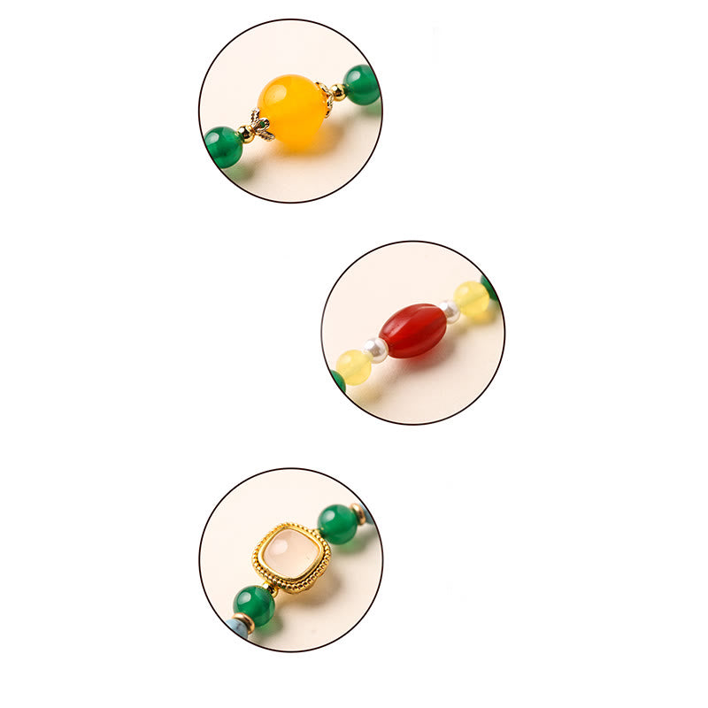 Buddha Stones Friedensschnalle, grüner Achat, Kraftstütze, Tibet-Mala - image 13