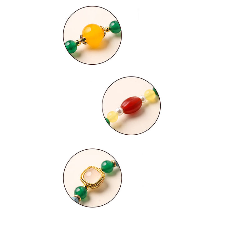 Buddha Stones Friedensschnalle, grüner Achat, Kraftstütze, Tibet-Mala - image 13