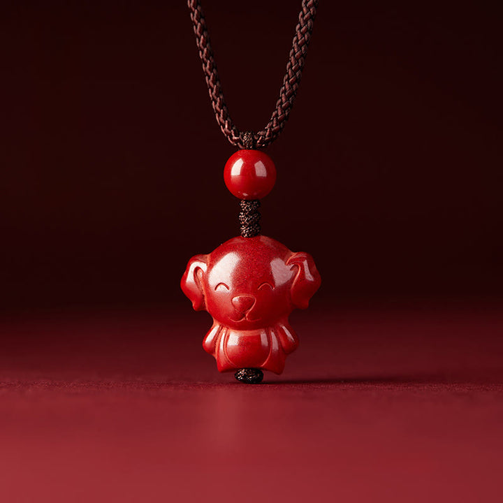 Buddha Stones ​​Jahr des Pferdes Chinesisches Tierkreiszeichen Gravurdesign Zinnober Segen Seil Halskette Anhänger - image 37