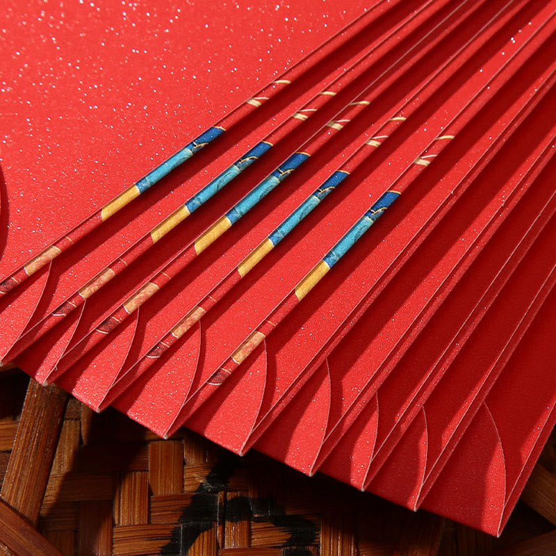 Buddha Stones ​​Jahr des Pferdes 2026 Neujahrssegen 6 Stück Chinesischer roter Umschlag - image 6