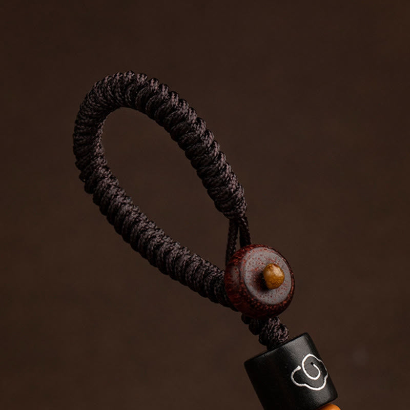 Buddha Stones ​​Chinesischer Tierkreis Geburtsbuddha Jahr des Pferdes Om Mani Padme Hum Lotus Ebenholz Segens-Schlüsselanhänger - image 12