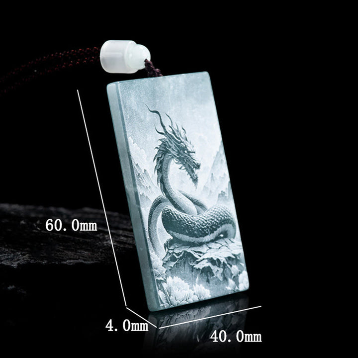 Buddha Stones ​​Jahr des Pferdes Chinesisches Tierkreiszeichen Gravur Jade Fülle Halskette Anhänger - image 17