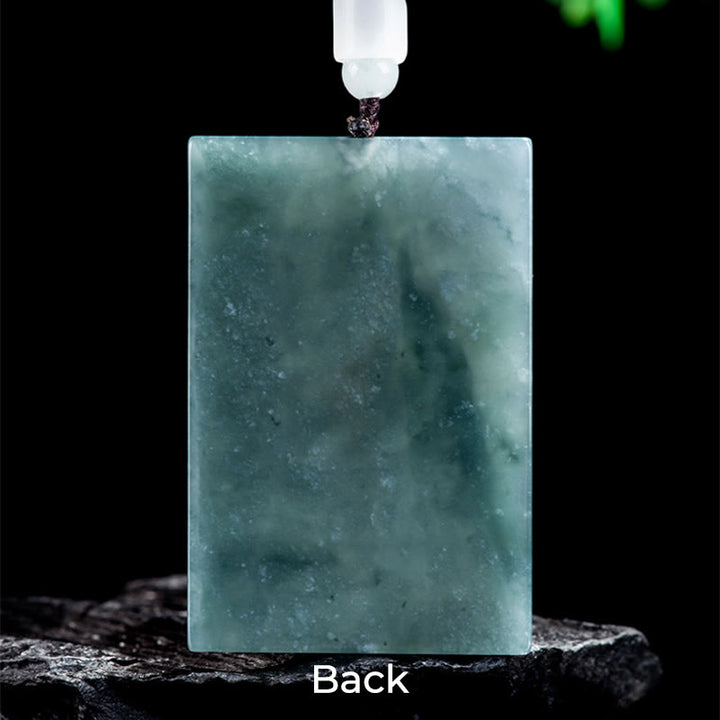 Buddha Stones ​​Jahr des Pferdes Chinesisches Tierkreiszeichen Gravur Jade Fülle Halskette Anhänger - image 24