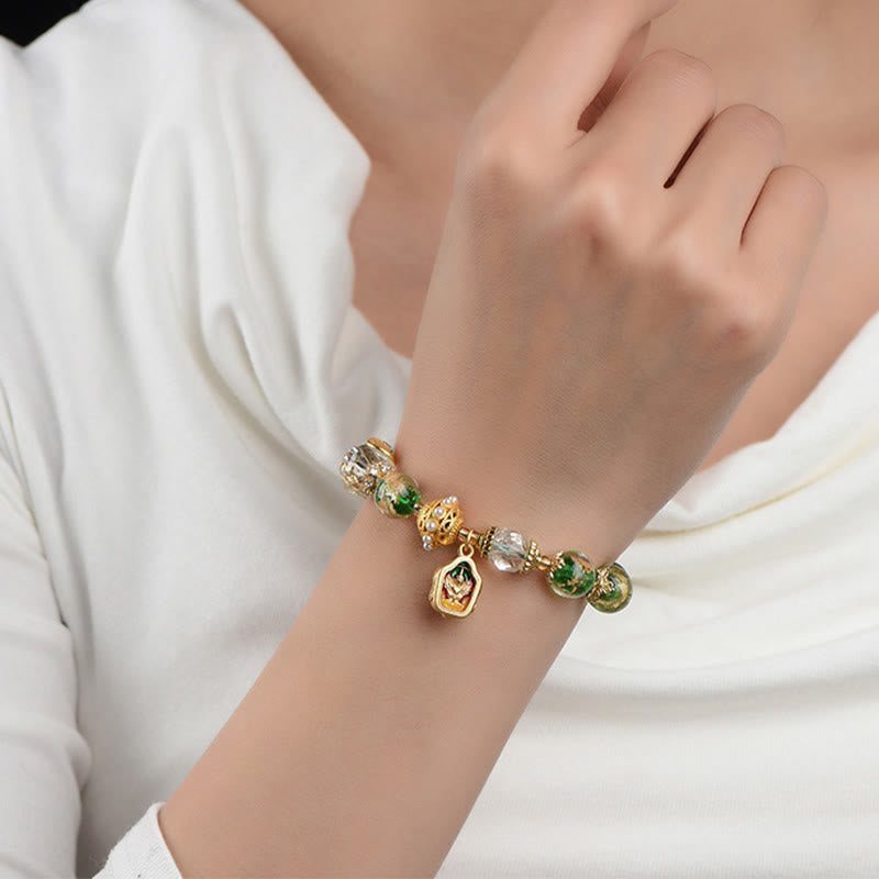 Buddha Stones, Liuli-Glas, 925er Sterlingsilber, Kupfer – Armband zum Schutz vor bösen Geistern - image 11