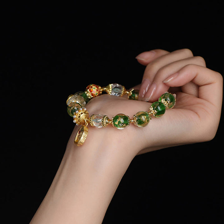 Buddha Stones, Liuli-Glas, 925er Sterlingsilber, Kupfer – Armband zum Schutz vor bösen Geistern - image 12