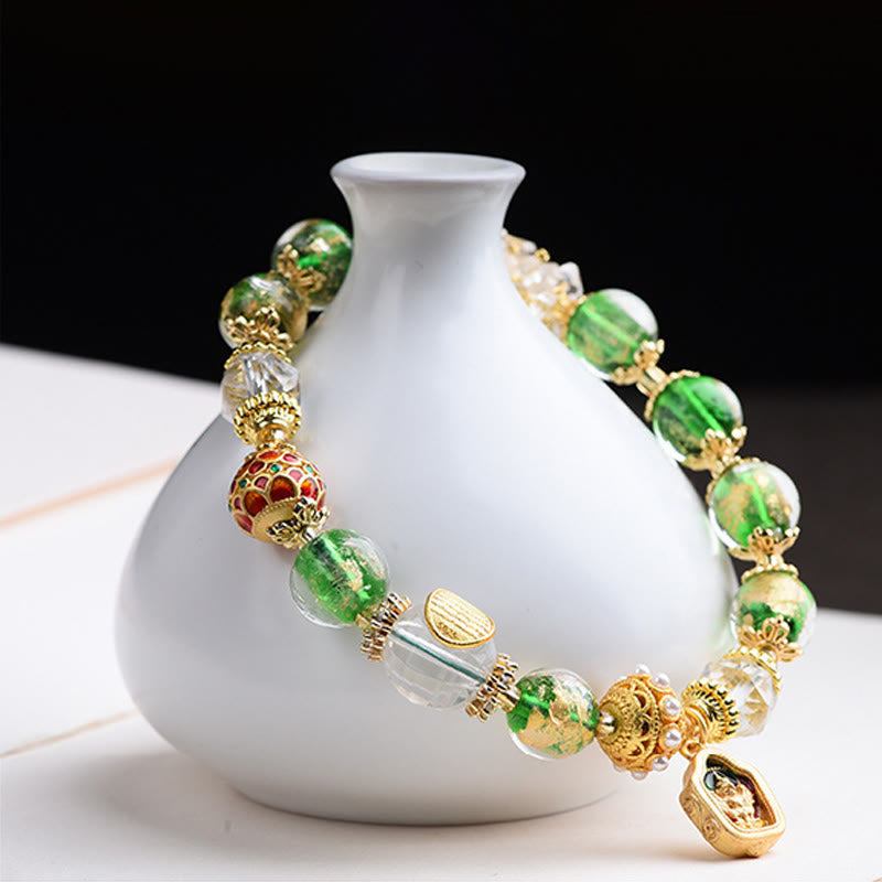 Buddha Stones, Liuli-Glas, 925er Sterlingsilber, Kupfer – Armband zum Schutz vor bösen Geistern - image 10