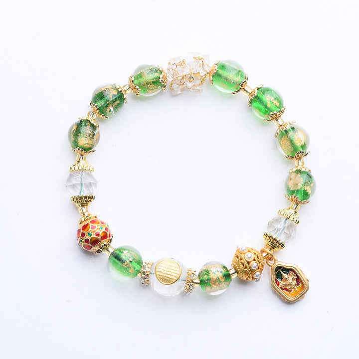 Buddha Stones, Liuli-Glas, 925er Sterlingsilber, Kupfer – Armband zum Schutz vor bösen Geistern - image 9