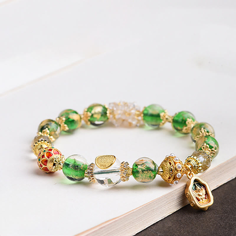 Buddha Stones, Liuli-Glas, 925er Sterlingsilber, Kupfer – Armband zum Schutz vor bösen Geistern - image 8